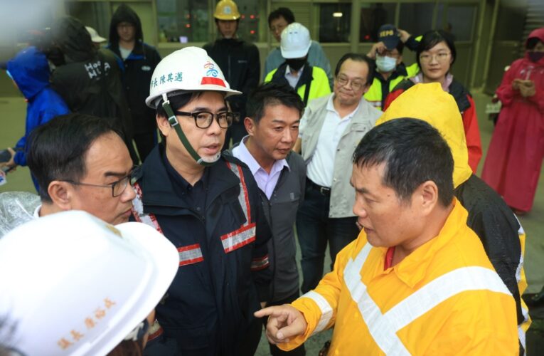 視察全數運轉抽水機站   陳其邁:凱米颱風日雨量超過莫拉克