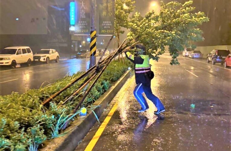路樹、障礙物阻礙道路　八掌警冒颱風天之險盡速排除