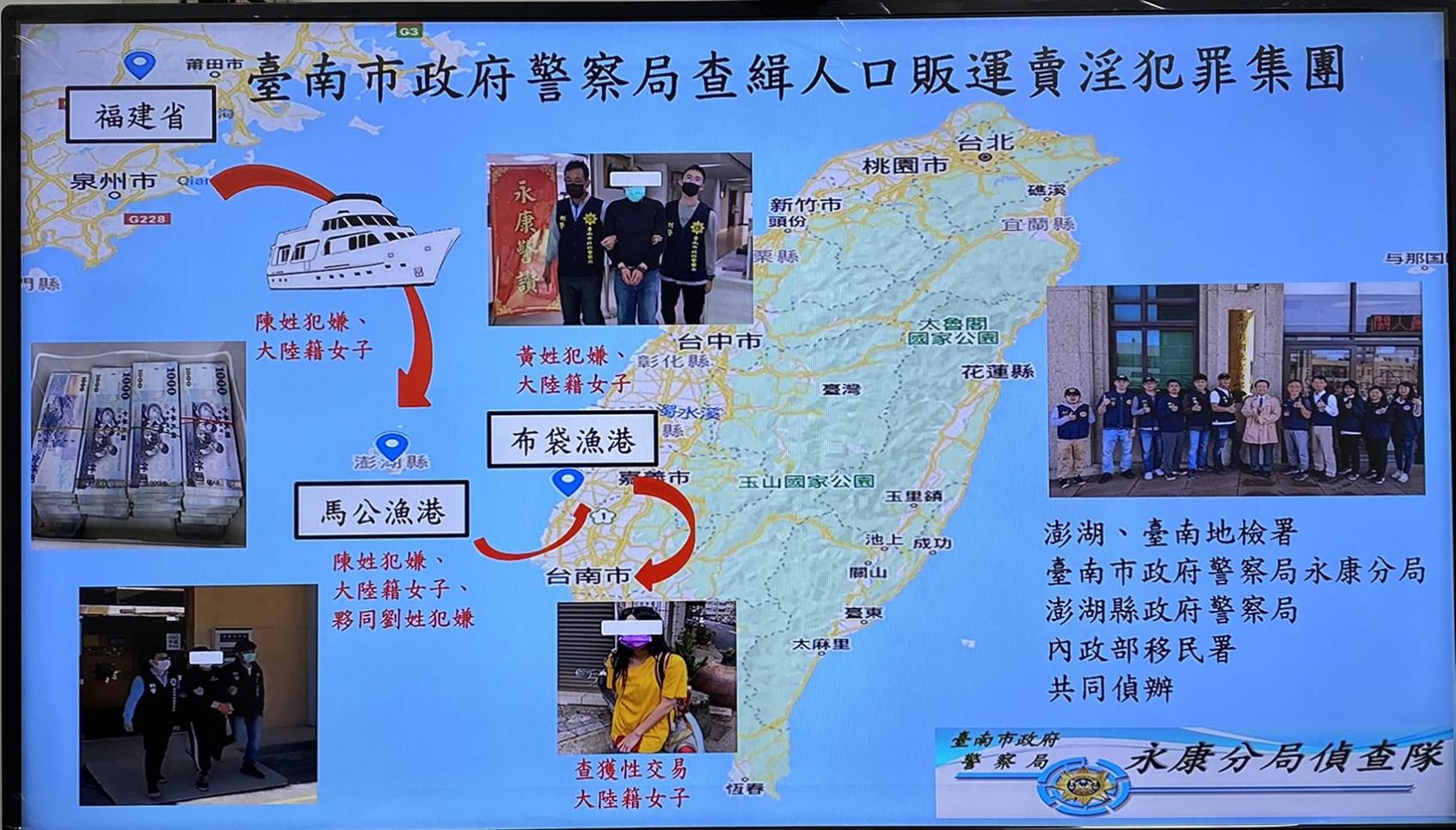 南警結合澎湖地檢署 破獲人口販運集團
