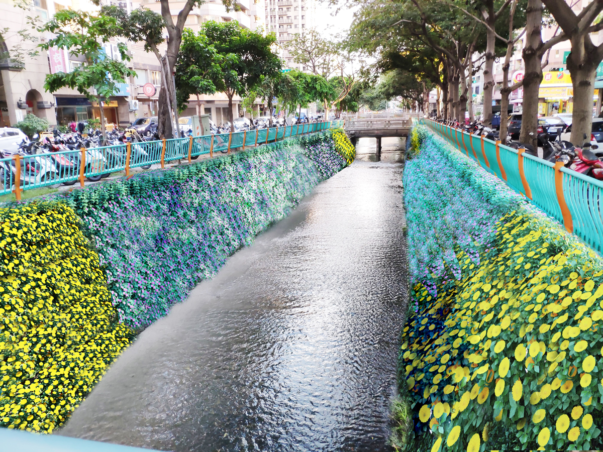 營造大台中親水都市藍帶空間  中市水利局打造梅川花瀑景緻