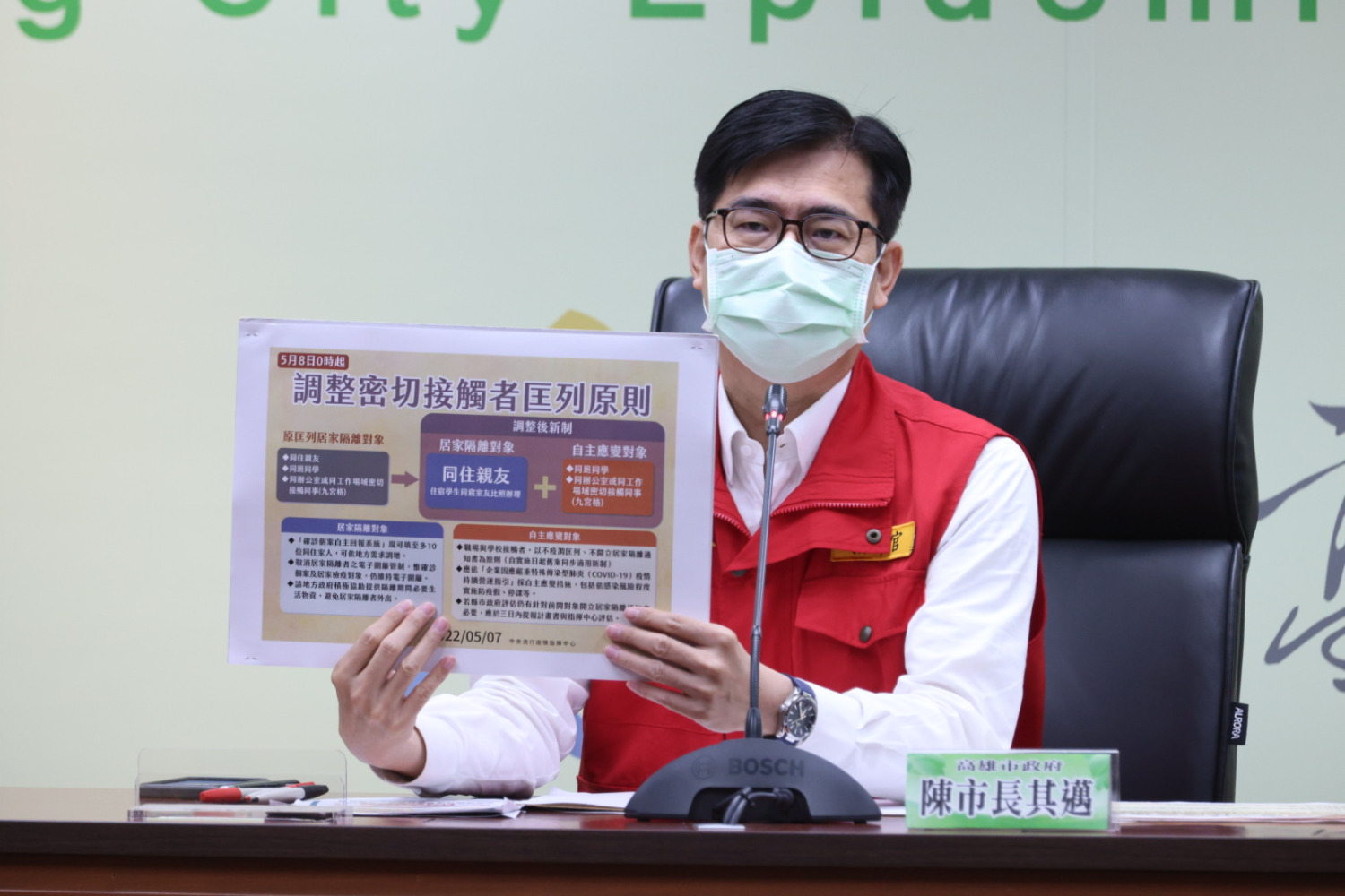 高市府調整密切接觸者匡列原則 匡列同學老師1人多發1劑快篩試劑