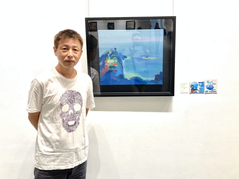 藝術家邊城振輝《藍眼淚》油畫展　竹縣美術館展出獨特浪漫油畫創作