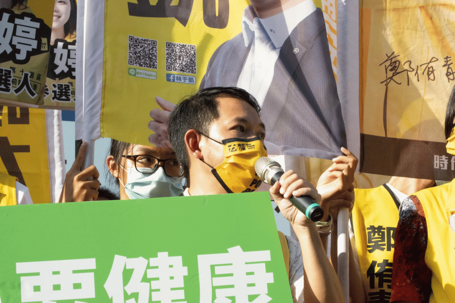 才不是左膠！空污集會時力發聲    林于凱：希望大家不要因顏色而忽略這些努力