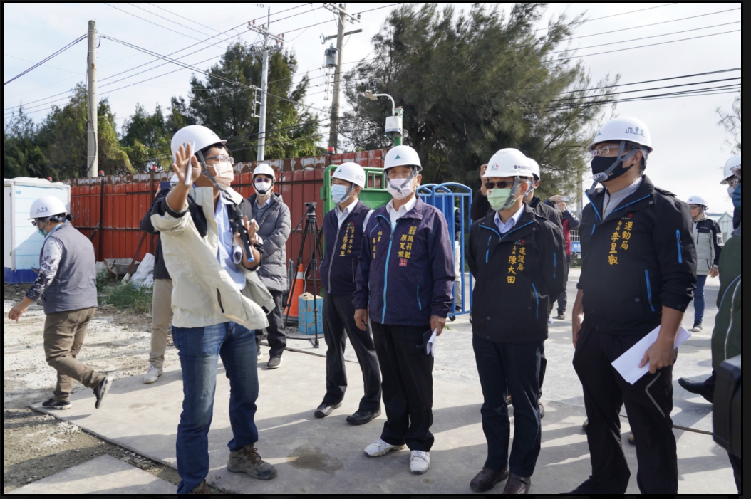 建設、運動局長視察清水國兒運結構體施作 工程預計113年完工