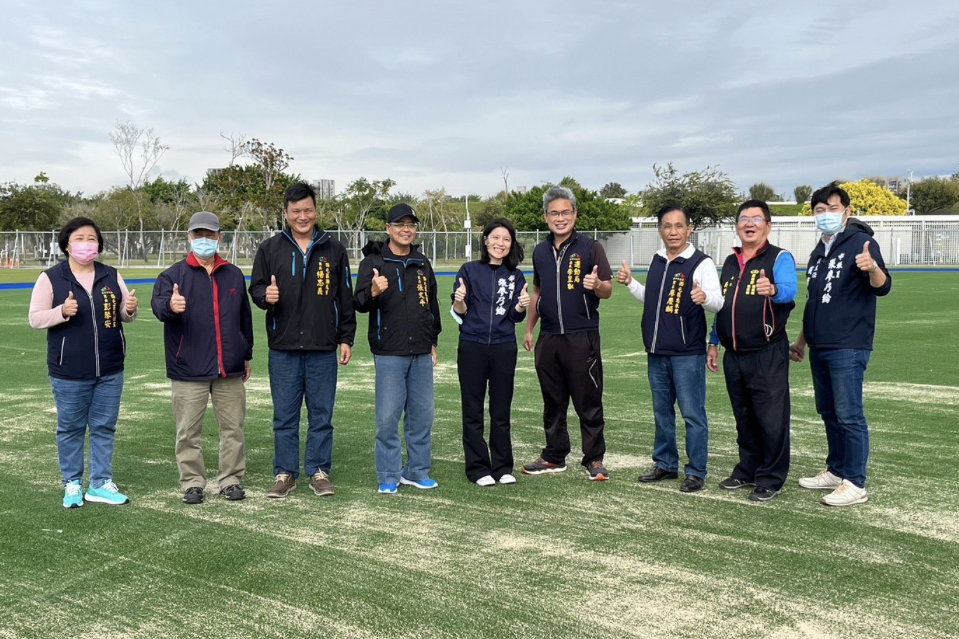 中市議員張廖乃綸積極爭取在水湳經貿園區內 建置大型球場終於完工