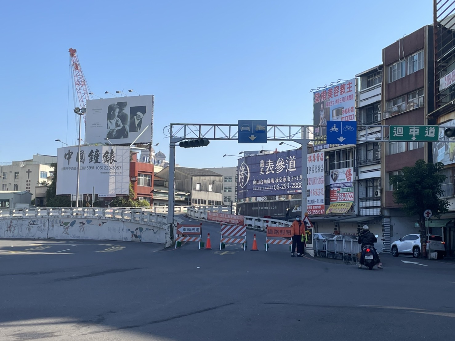 東門陸橋封閉施工 周邊道路改善交通更順暢