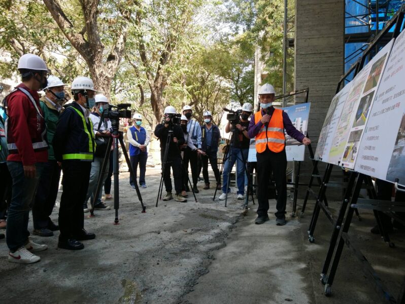 林欽榮率隊工安稽查高雄高工附設立體停車場工地