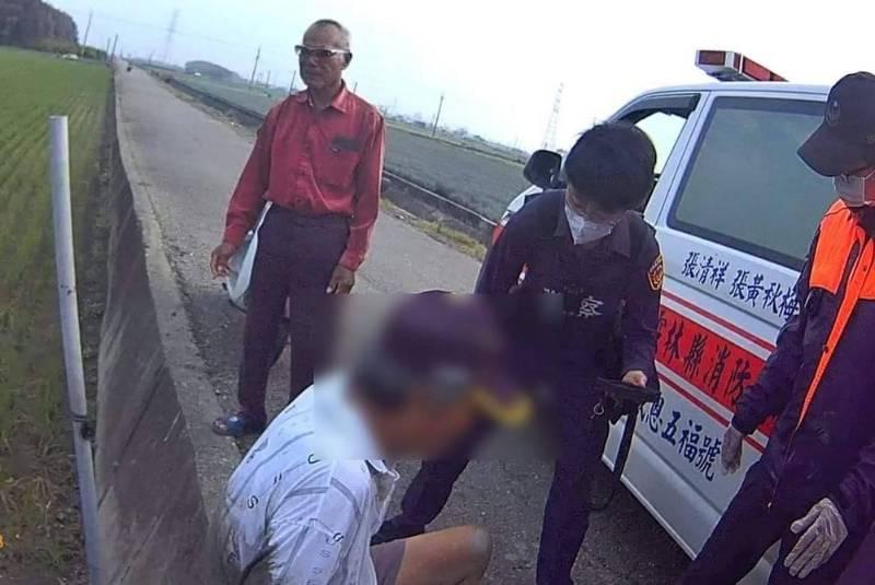 老翁低血糖暈倒泥沼中　警消急援平安返家