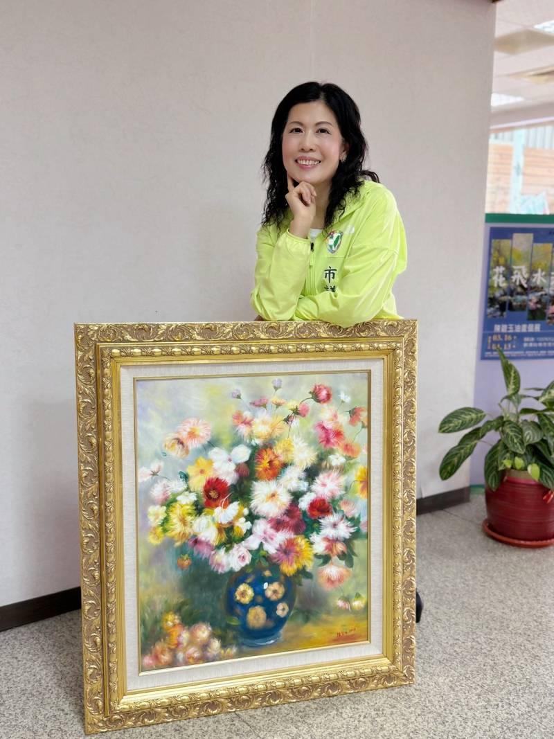 陳碧玉議員『花飛水漾』油畫個展  將在新港社地方文化館登場