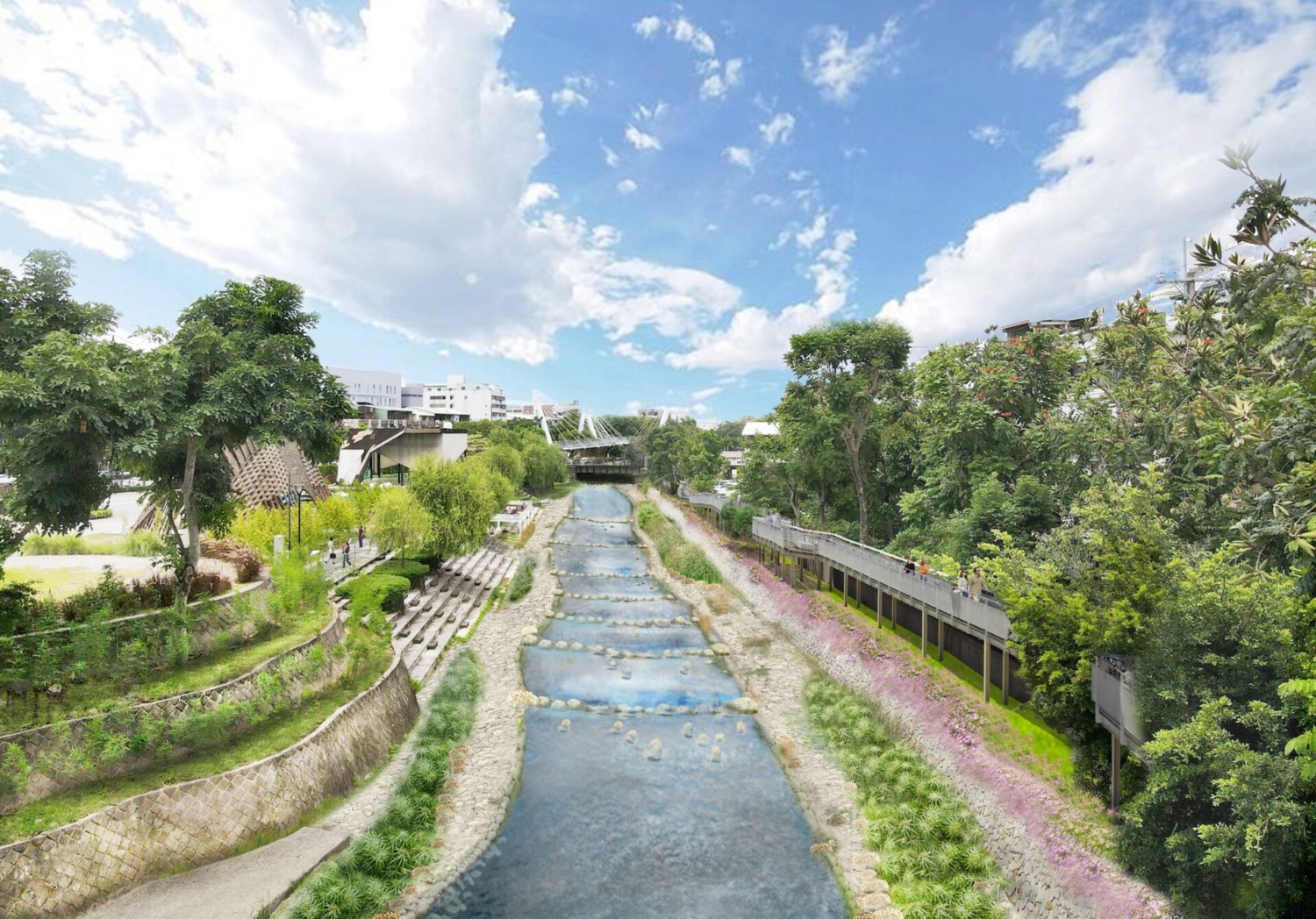 軟埤仔溪穿新衣 水環境改善展現水岸花都新風貌