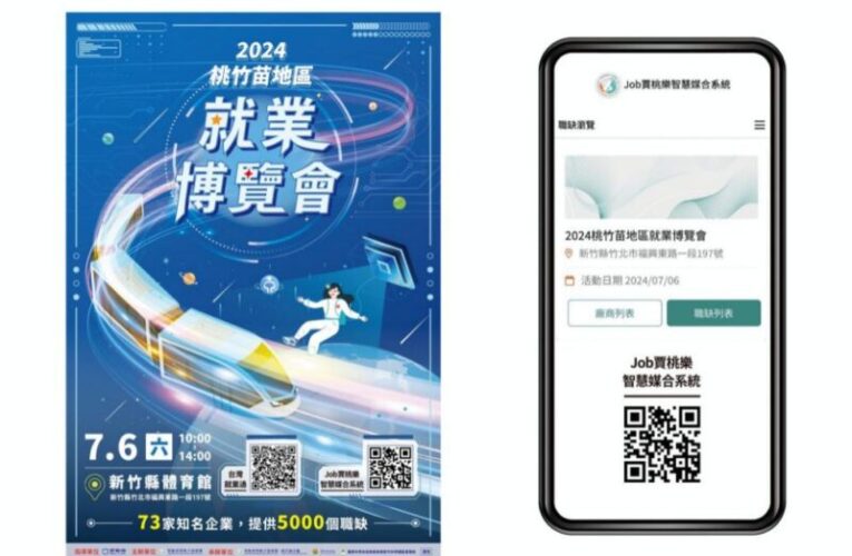 桃竹苗地區首場大型就博會7/6竹縣體育館登場　首創智慧媒合協助求職者精準就業