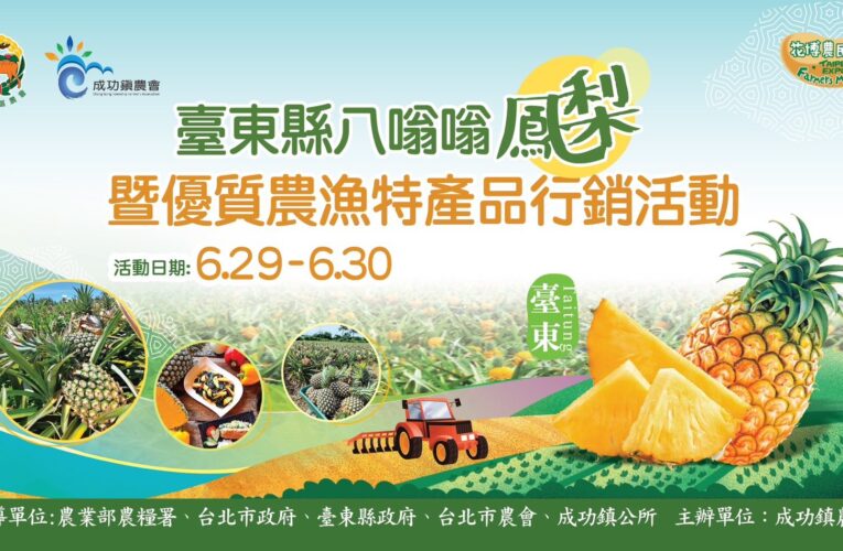 臺東八嗡嗡鳳梨搶鮮花博農民市集盛況