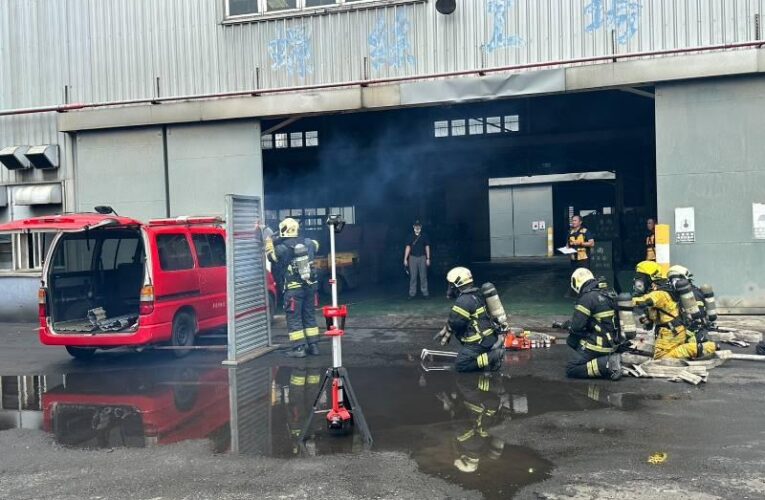 消防局第五大隊攜手春雨公司實地演練  提高自主應變能力