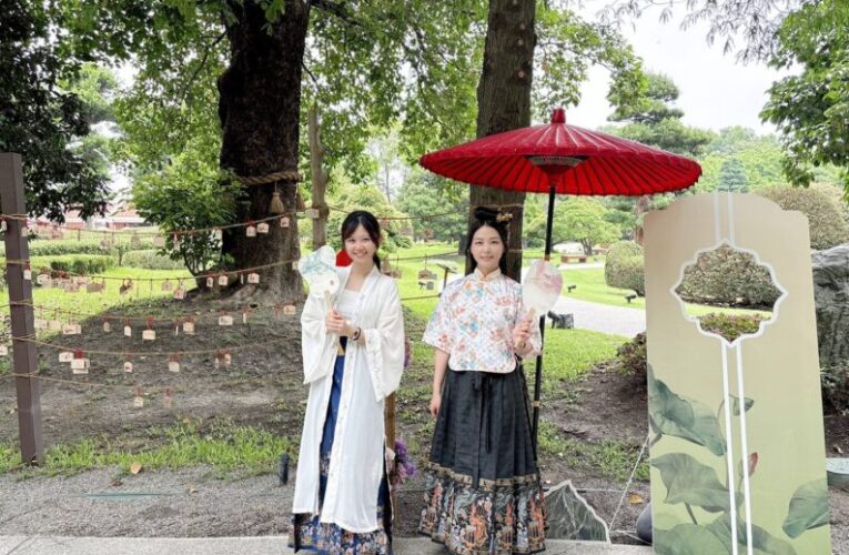 女孩們化身仙女下凡！人間仙境成美文化園　夏至推出唯美飄漆扇