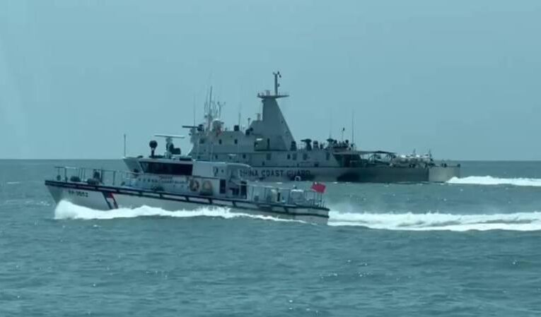 中國海警編隊航入金門水域 海巡署全程示警驅離