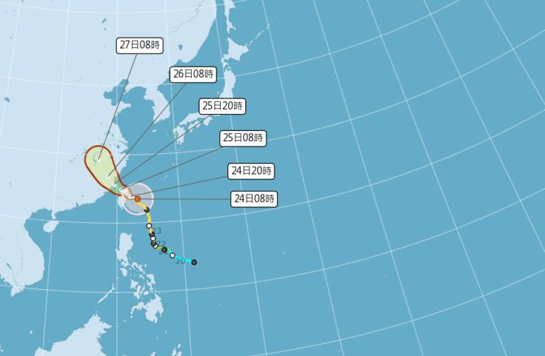 凱米轉強烈颱風　宜花首當其衝　氣象署示警大範圍暴風雨