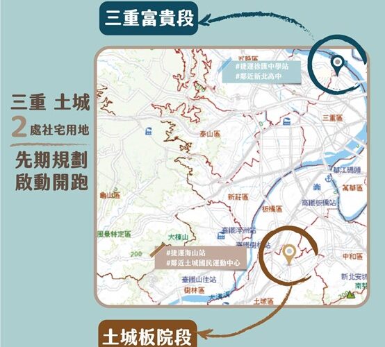 新北再添社宅用地　土城三重2地段逾7千平方公尺