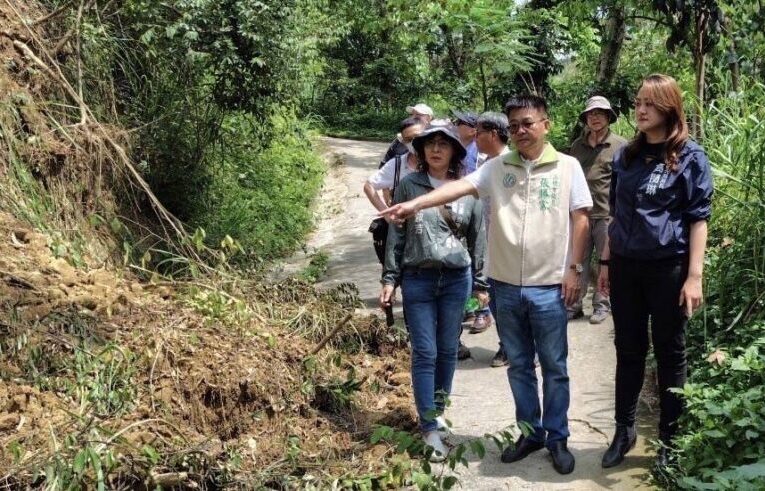 高閔琳勘查觀音山復原進度  登山步道力拼下週搶通