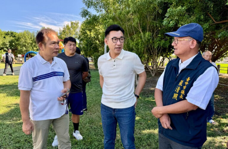 江啟臣攜手張清照會勘 爭取國際標準室內自由車館落腳臺中清水