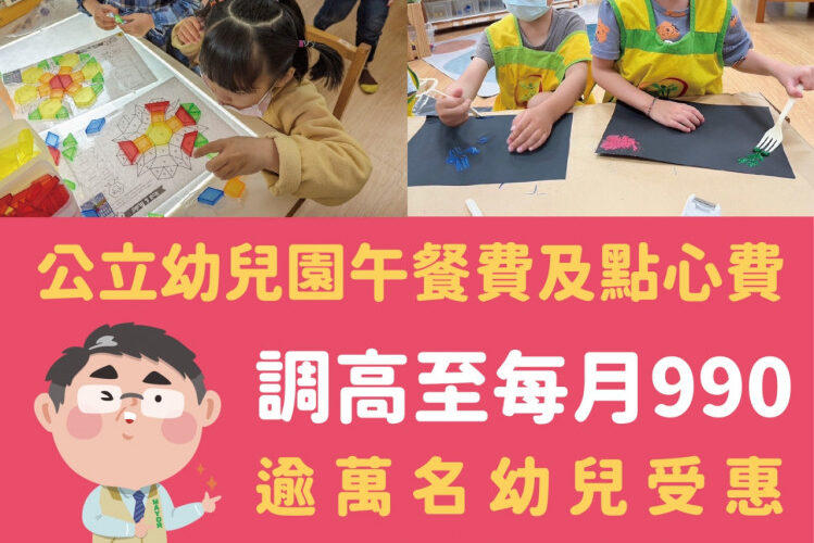臺南調增公幼午餐點心費基準 黃偉哲：讓幼兒吃得健康 家長免負擔