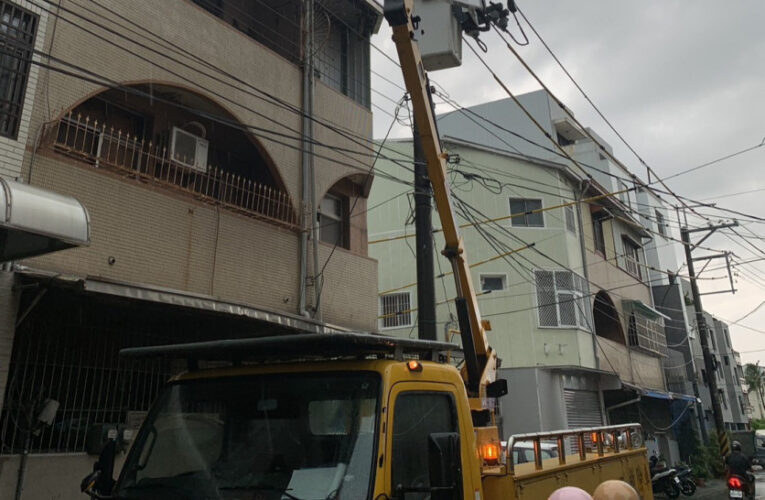 臺南大雷雨致停電 台電：已搶修全數復電