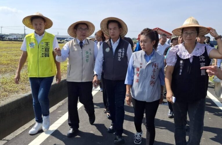 黃偉哲視察鹽水農地重劃區農水路改善  與農水署合作優化農業環境