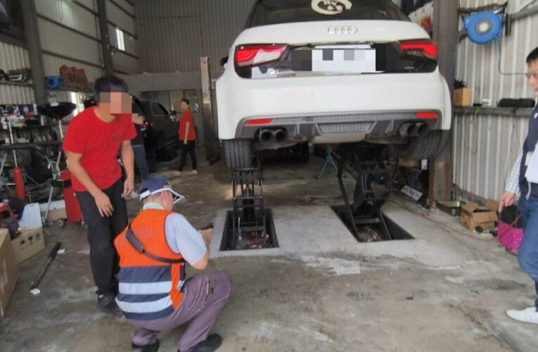 桃市發揮柯南精神追蹤改裝車足跡 稽查業者源頭輔導改善