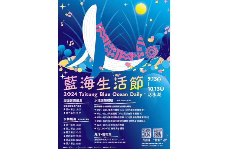 台東「藍海生活節」9/13登場！打造成臺東水域新亮點