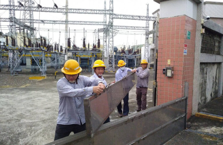 天兔颱海陸警齊發 台電新營區處全力戒備