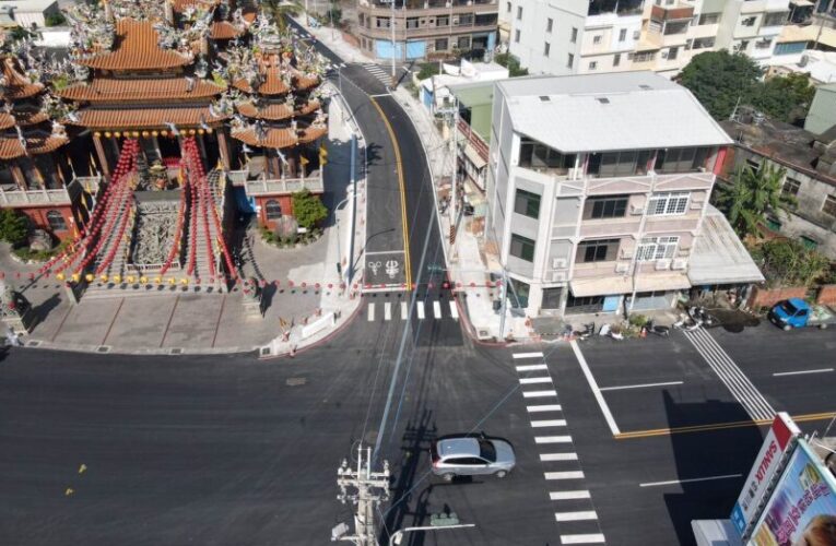高市林園區廣應街拓寬完成開放通行  提升行車便利性
