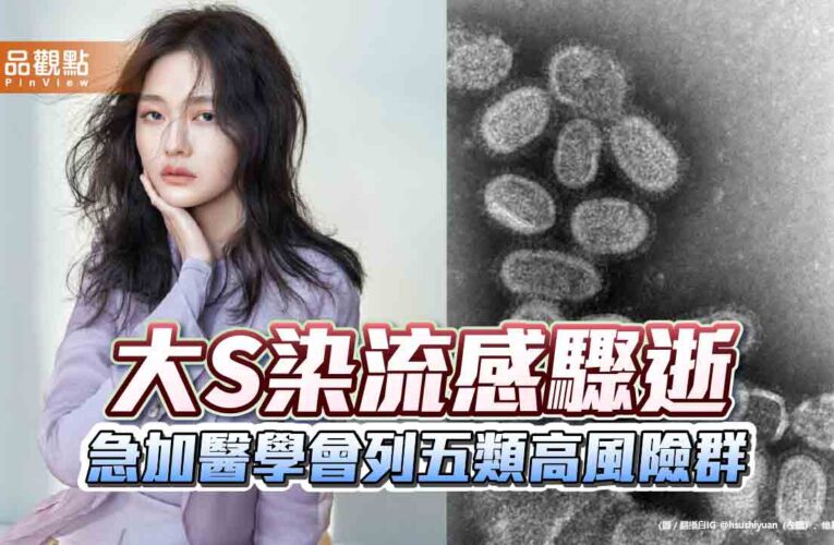 大S染流感驟逝 急加醫學會列五類高風險群