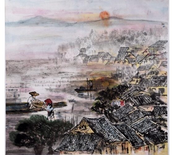 《日出-淡水風光》寓意人們應當順應天地法則自強不息（菩提奶奶專欄）