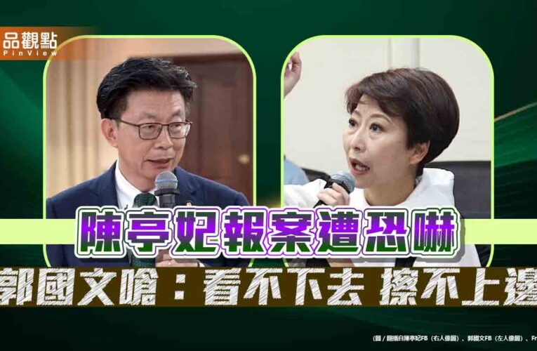 陳亭妃報案遭恐嚇 郭國文嗆：看不下去 擦不上邊