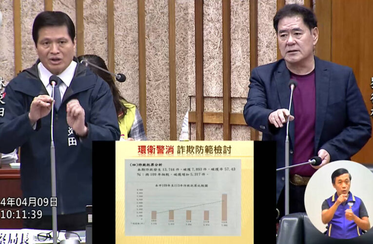 高市警破案率達六成創佳績│林炎田局長：詐騙損失創六都第五低