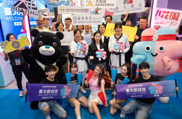奧運國手羅嘉翎現身「臺北館」  為世壯運選手加油打氣