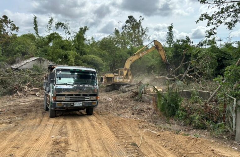 高爾夫球場長期無水保滯洪設施  高市府進場執行坡地防災工程