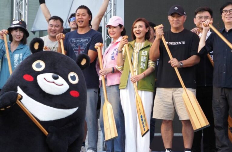 柯志恩受邀開幕愛河龍舟賽 秀英文祝賽事順利