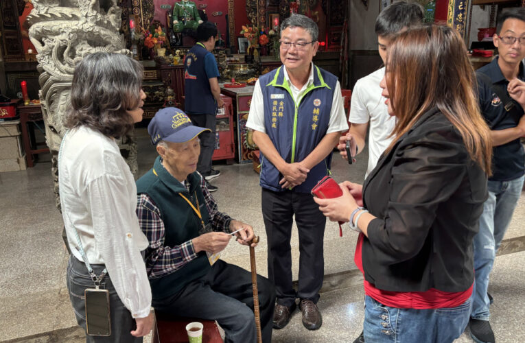 古寧頭戰役老兵彭生喜來金祭拜殉國英靈 金門榮服處陪同圓滿追思