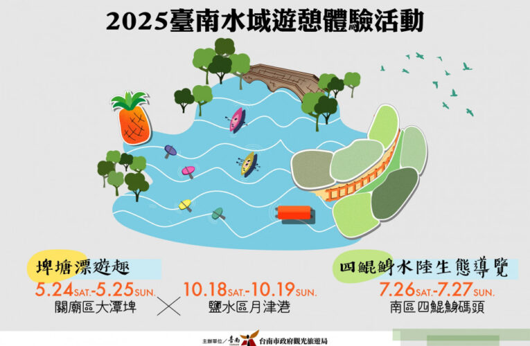 「2025臺南水域遊憩體驗活動」首部曲5月24日大潭埤開場