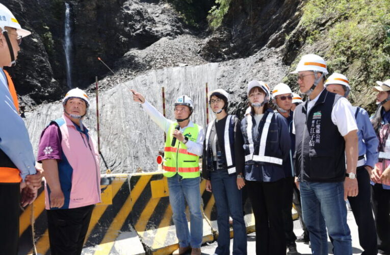 85線平靜橋復建工程進度超前  許淑華視察宣誓落實職安