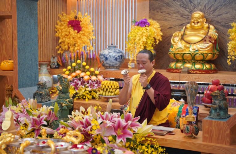 梅山龍王金殿迎請薩迦法王主持水供法會　以慈悲智慧呼喚對自然的敬畏