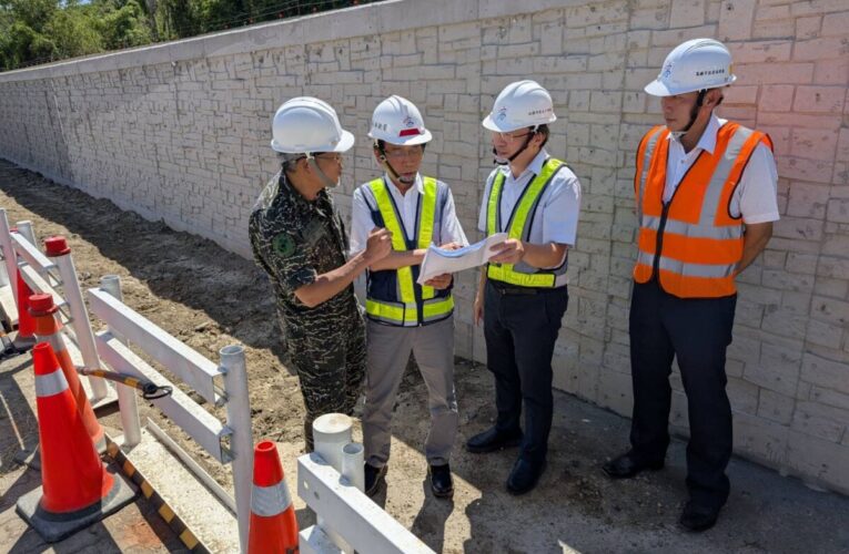 鼓山三路營區圍牆重建進度超前 柴山泥水不再溢淹美術館地區