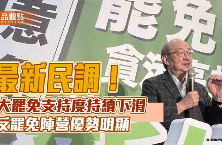 最新民調！大罷免支持度持續下滑 反罷免陣營優勢明顯