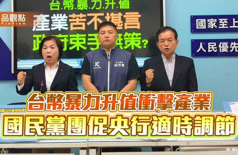 台幣暴力升值衝擊產業　國民黨團促央行適時調節