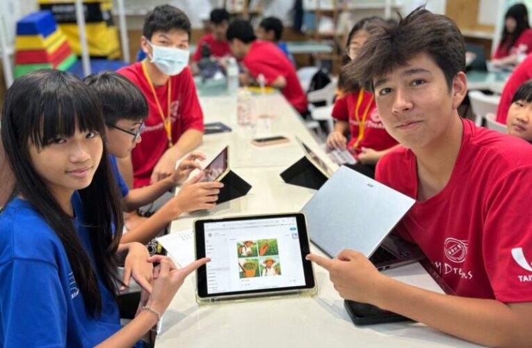新開部落優質教育首梯登場，國際學校志工與小學生的茶香四格漫畫