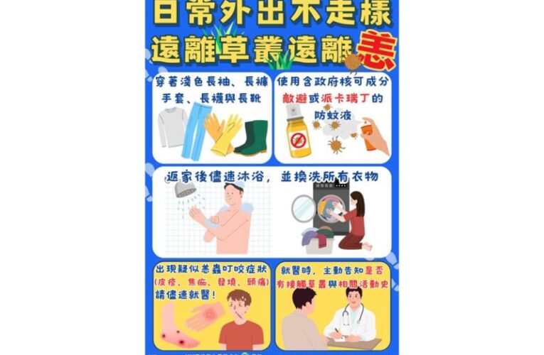 恙蟲病進入高峰期！南投衛生局籲請民眾提高警覺