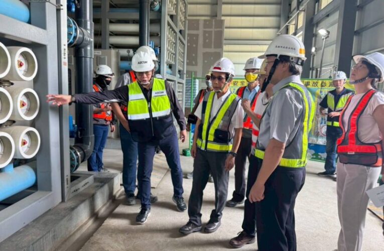 林欽榮副市長視察橋頭再生水興建工程 緊盯試車進度