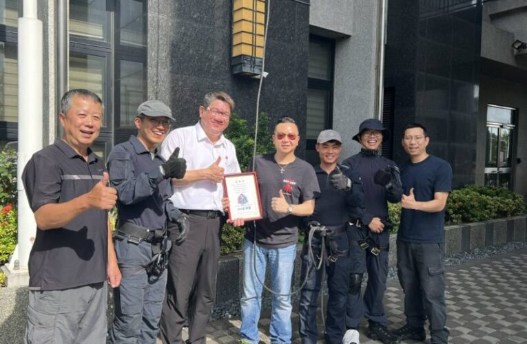 暖心慈善會捐贈攻堅利器、垂降繩、下降器  強化中市特警執勤安全