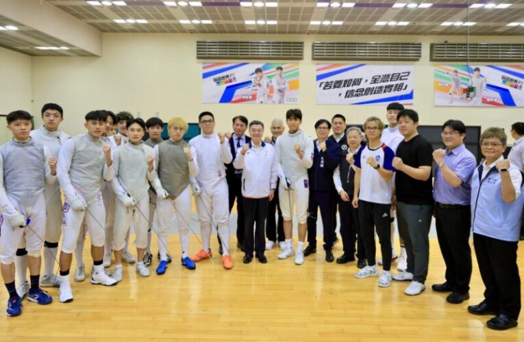 國訓中心迎貴賓  卓揆與陳其遘市長共同為世大運選手鼓勵