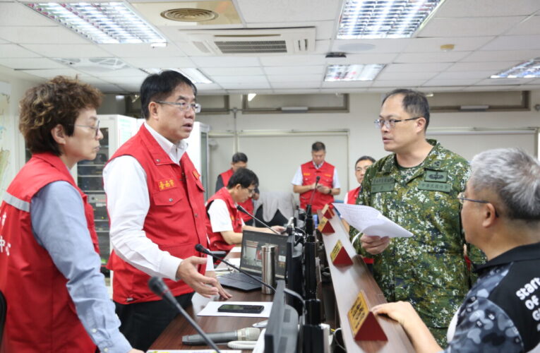 丹娜絲強風侵襲台南  黃偉哲：全力恢復市容及正常供電供水為首要目標